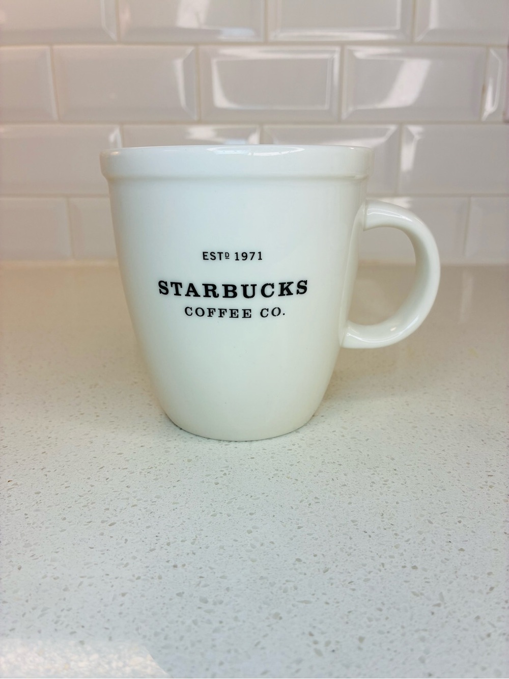 Starbucks Barista Mug 2007 White Heavy Large 4" Coffee Mug